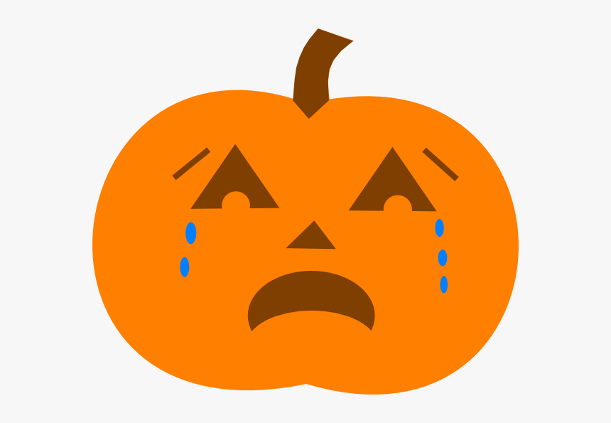 Orange Sad Svg Clip Arts - Jack-o'-lantern, HD Png Download
