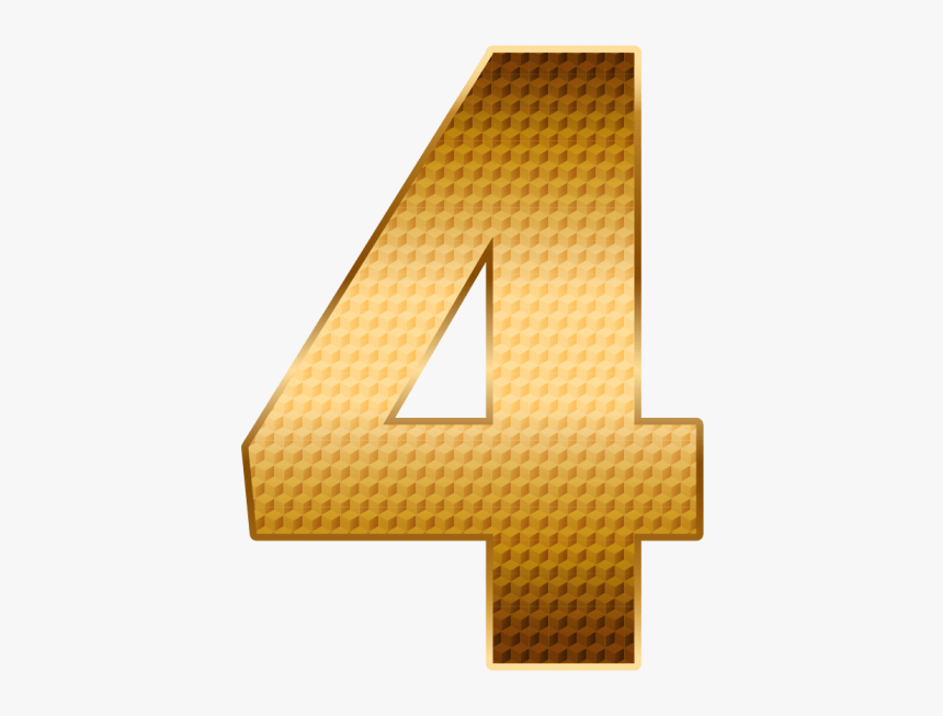 Number 4 Gold Png Image Free Download Searchpng - Number 4 Gold Png, Transparent Png