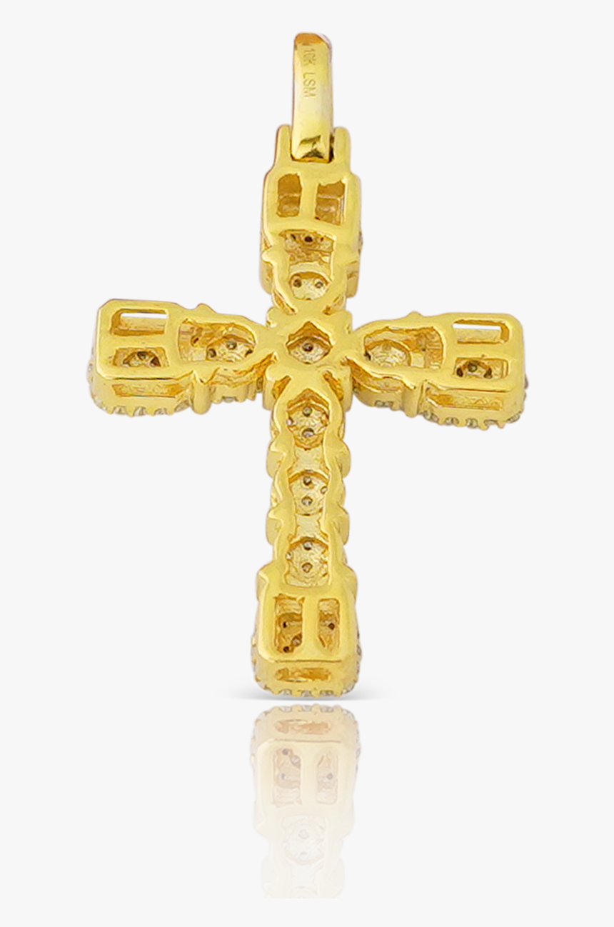 10k Yellow Gold Cross Pendant - Leondre Devries Young, HD Png Download