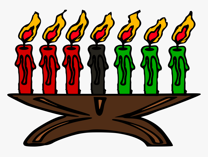 Kwanzaa Kinara Clip Arts - Kwanzaa Candles Cartoon, HD Png Download