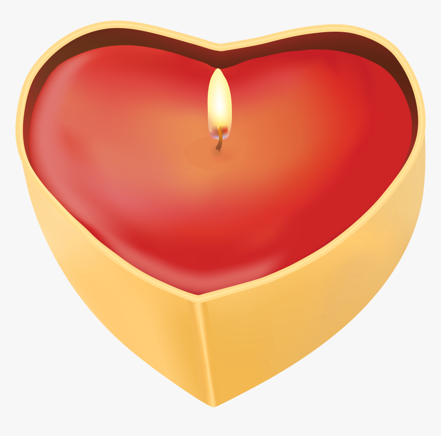 Heart Candle Png Clip Art, Transparent Png