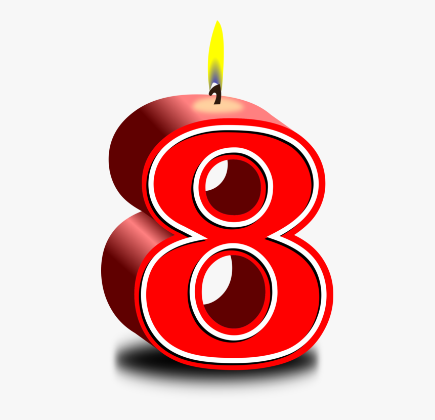 Symbol,christmas Decoration,christmas Ornament - 8 Birthday Candle Png, Transparent Png