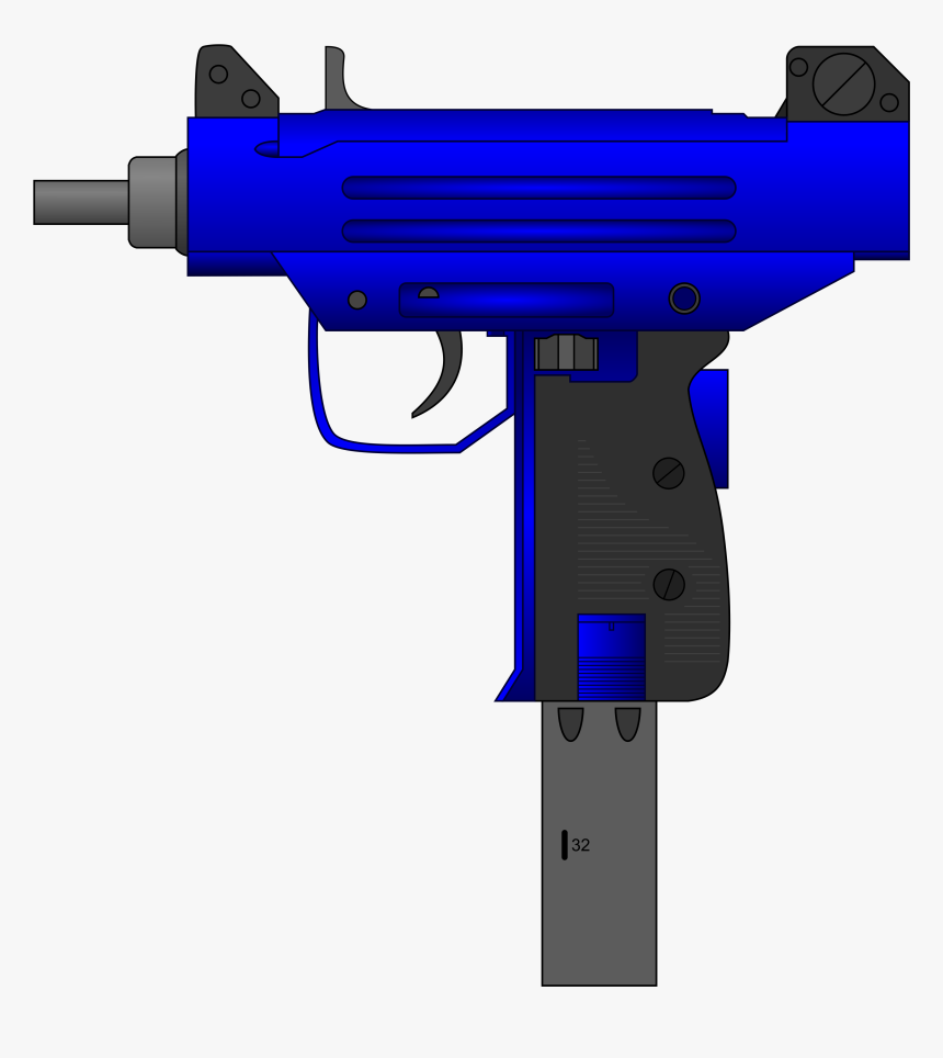 Uzi Silhouette, HD Png Download