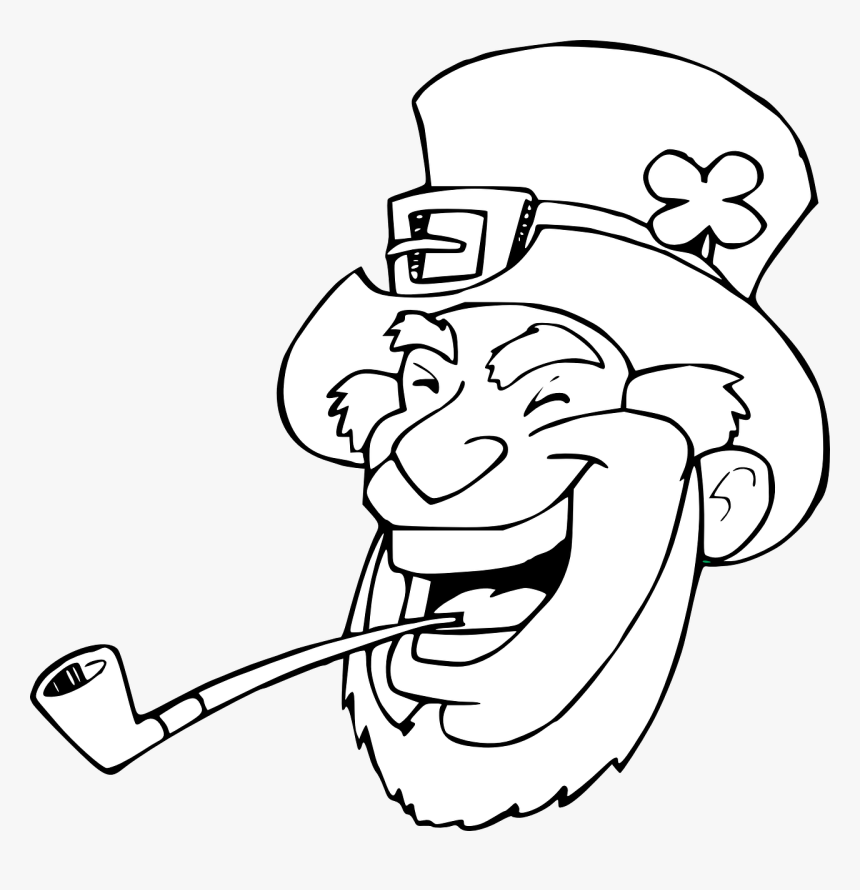 Leprechaun, Patrick, Saint, Laughing, Irish, Happy - Leprechaun Outline, HD Png Download