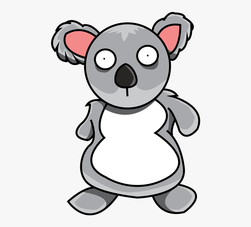 Koala Looking Surprised - Cartoon, HD Png Download