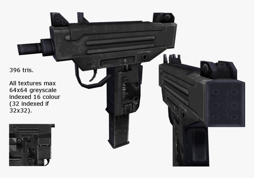 Transparent Uzi Png - Firearm, Png Download