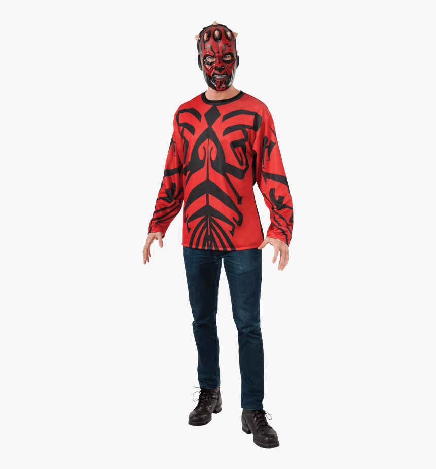 Adult Darth Maul Costume Top With Mask - Darth Maul Spider Model, HD Png Download
