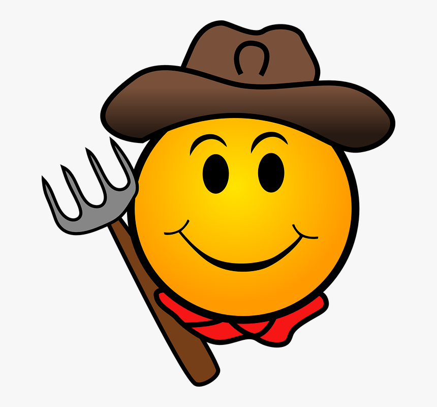 Farmer Smiley Svg Clip Arts - Farmer Smiley Face, HD Png Download