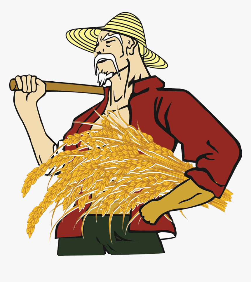Farmer Clip Art - Harvesting Farmer Clip Art, HD Png Download