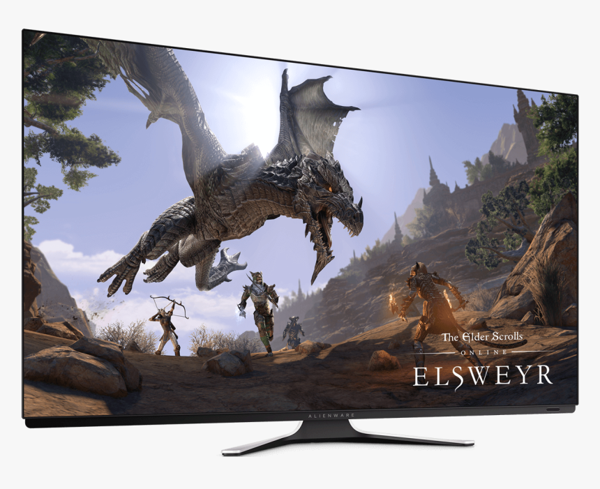 Alienware 55 Oled Gaming Monitor Aw5520qf, HD Png Download