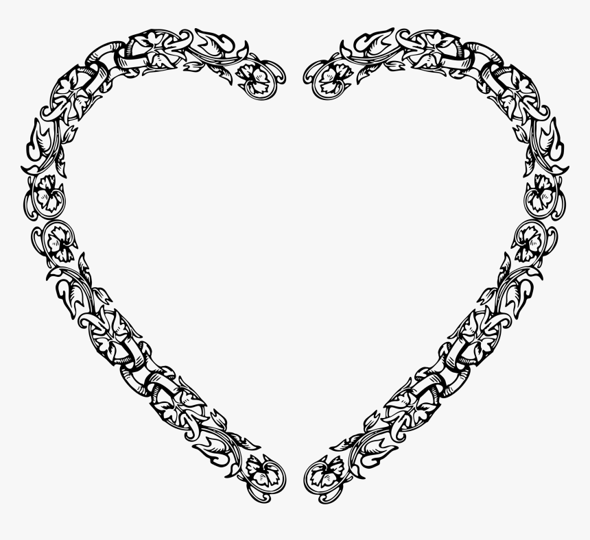 Transparent Decorative Line Dividers Png - Heart, Png Download