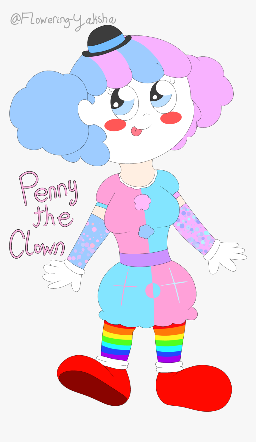 Clown Oc Original Character Penny Penny The Clown Cute - Cartoon, HD Png Download