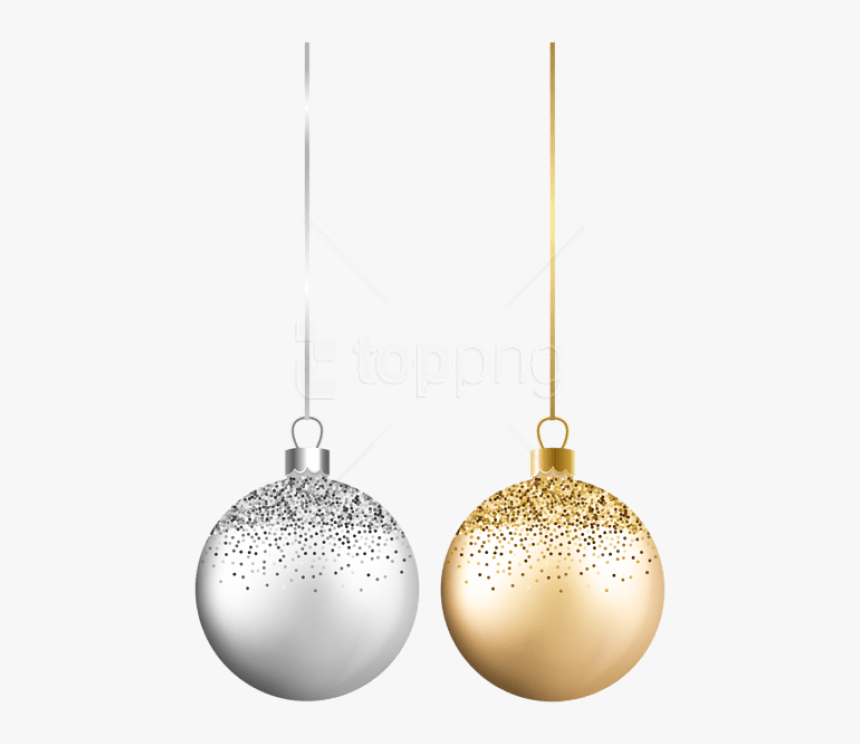 Christmas Balls Silver Gold Png - Christmas Ornament, Transparent Png