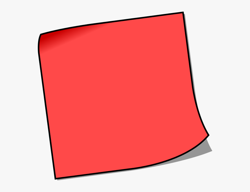Transparent Note Clipart - Red Sticky Note Png, Png Download