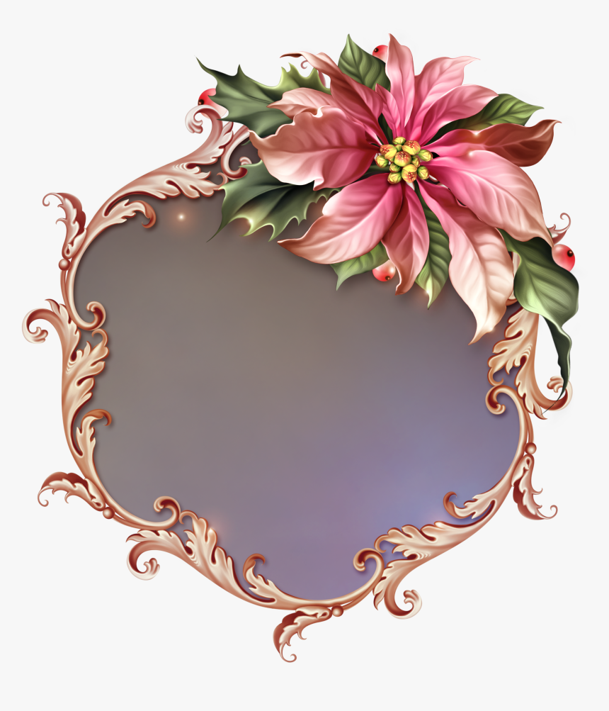 Ornate Christmas Decor Borders And Frames, Dividers, - Illustration, HD Png Download