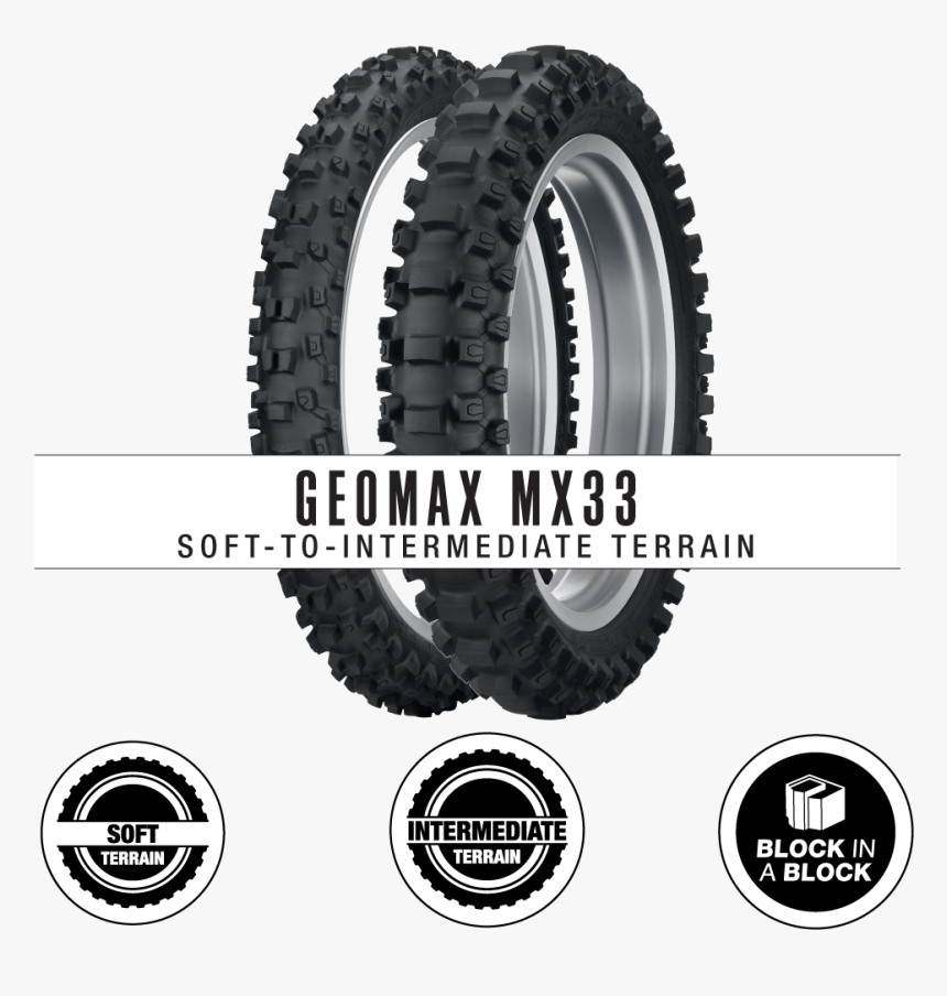 Dirt Bike Tire Tread - Dunlop Geomax Mx32 Soft, HD Png Download