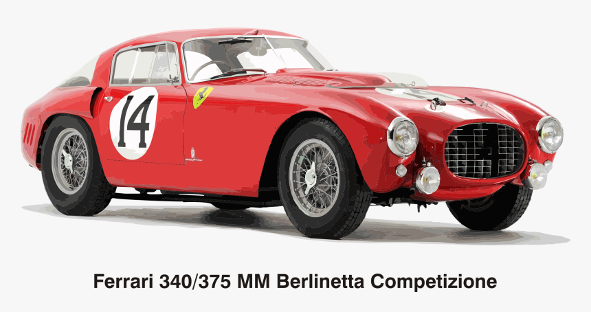 Ferrari 340/375 Mm Berlinetta Competizione, Year 1953 - 1953 Ferrari 340 Mm, HD Png Download