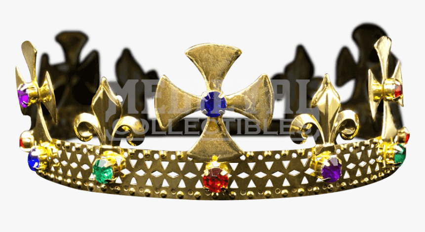 Multi-colored Gold Kings Crown - Tiara, HD Png Download