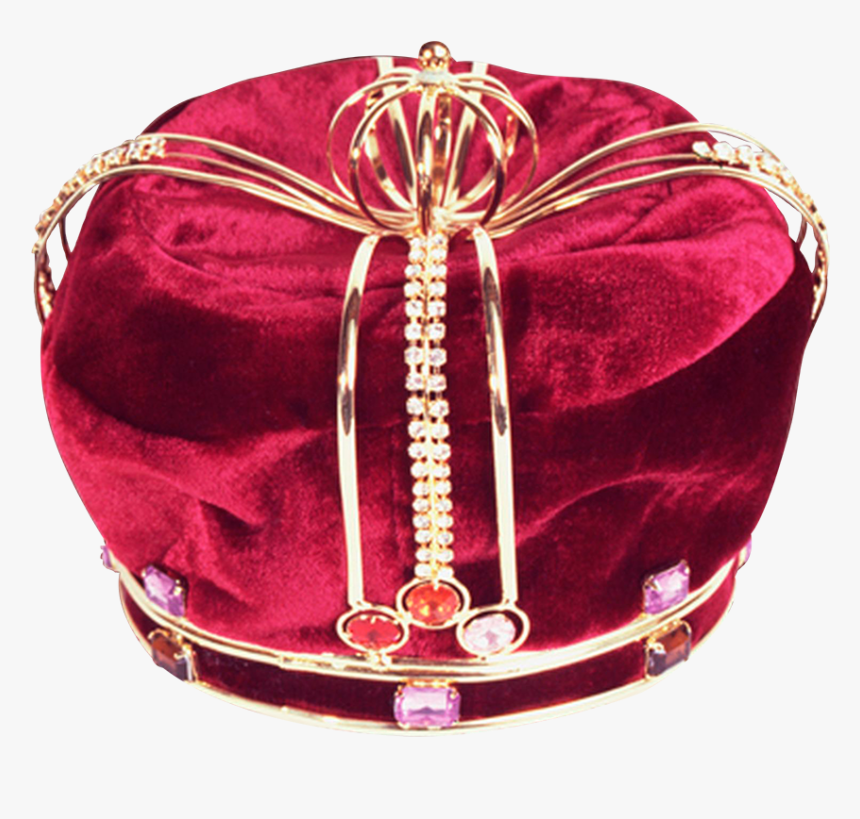 Jeweled Red Velvet Kings Crown - Red Kings Crown, HD Png Download