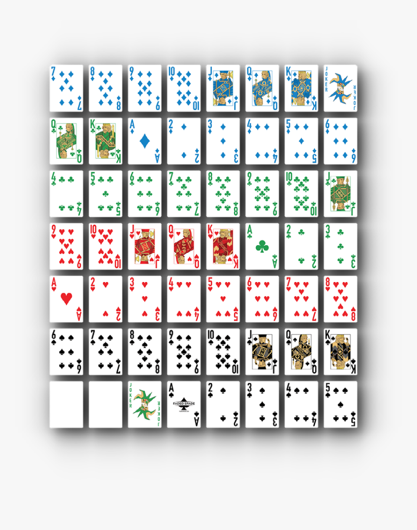 Faded Spade 4 Color Deck, HD Png Download