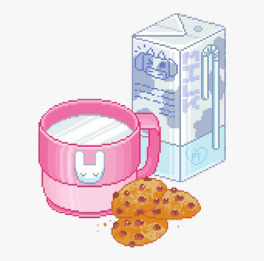 Jpg Freeuse Download Milk And Cookies Clipart - Milk And Cookies Aesthetic, HD Png Download