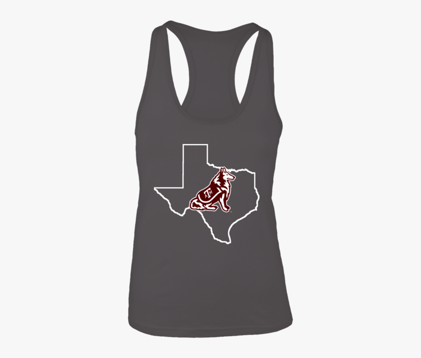 Texas A&m Aggies Reveille In State Outline Shirt - Active Tank, HD Png Download