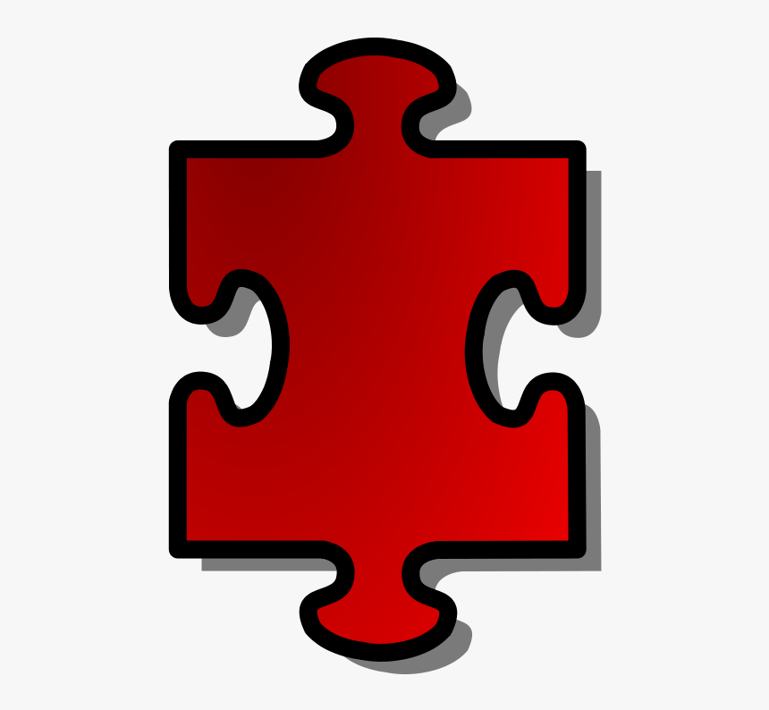 Red Jigsaw Piece 01 - Transparent Background Puzzle Pieces Clipart, HD Png Download