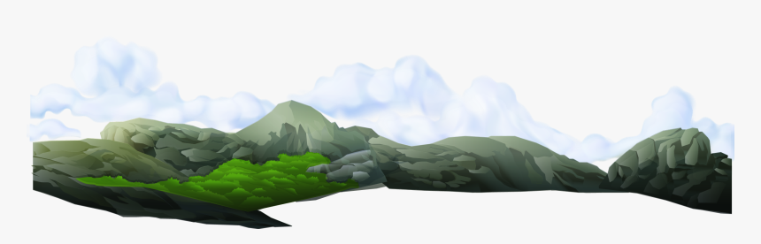 Transparent Mountain Range Png - Mountain Clouds Background Png, Png Download