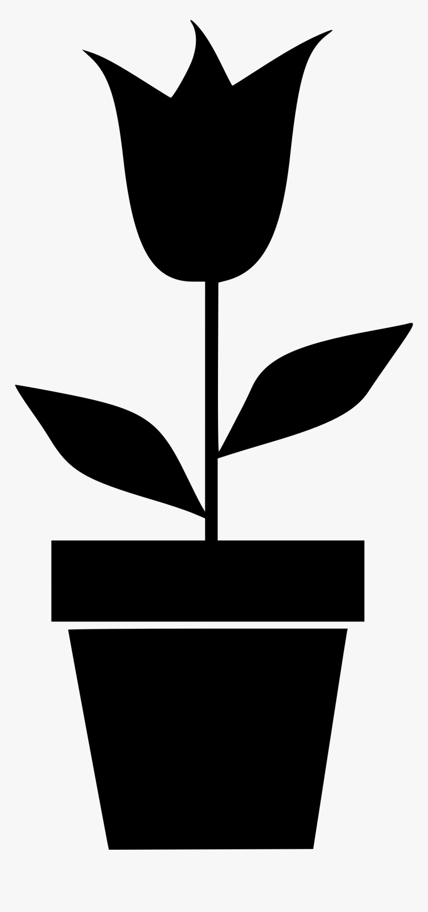 Potted Plant 5 Clip Arts - Potted Plant Silhouette Png, Transparent Png