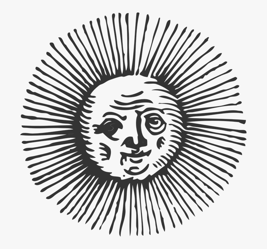 Sun, Face, Hair, Ray Of Sunlight - Old Sun Png, Transparent Png