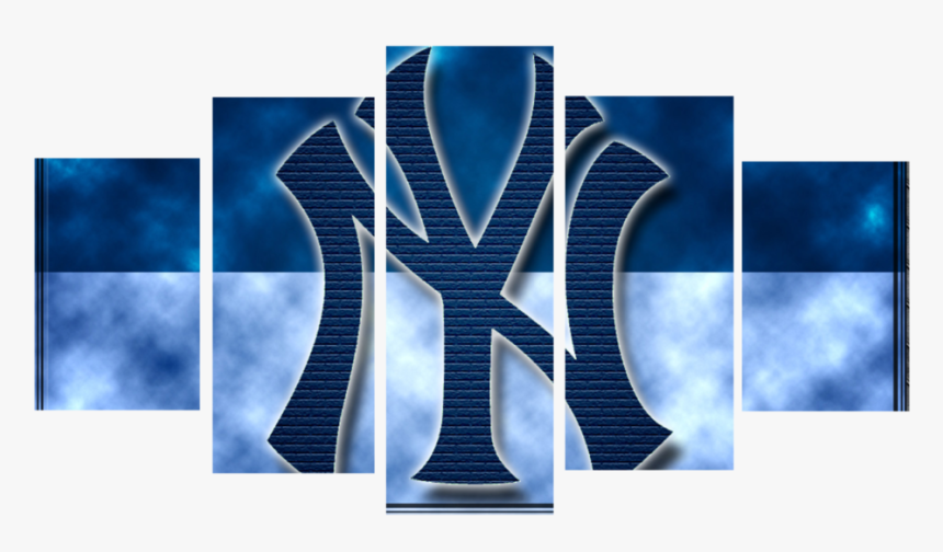 Hd Printed Ny Yankees Logo 5 Pieces Canvas - Iphone New York Yankees, HD Png Download