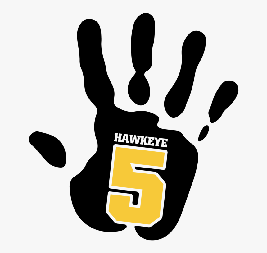 Hawkeye 5 Logo - Hand Print With A Heart Inside, HD Png Download