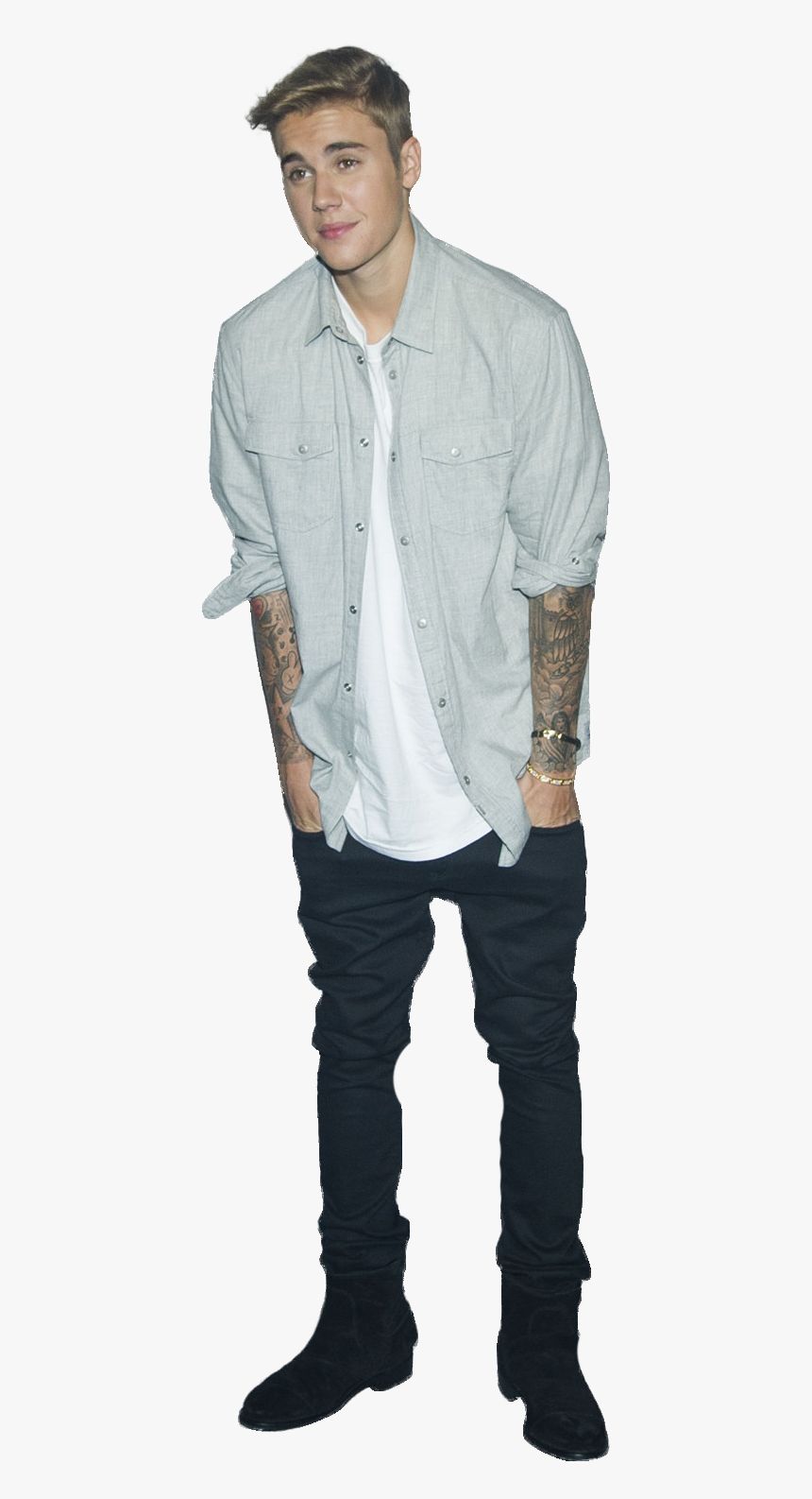 Celebrity Png Man Standing Justin - Justin Bieber Standing Transparent, Png Download
