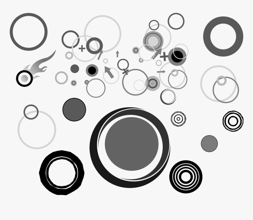 Circles, Design, Art, Flames, Transparent, Background - Circles Designs Art, HD Png Download