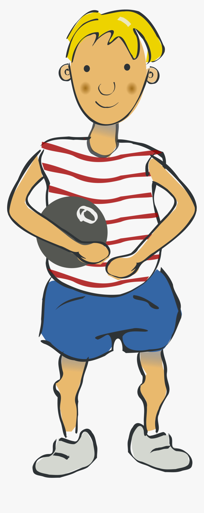 Boy With A Ballon Clip Arts - Dessin Petit Garçon Blond, HD Png Download