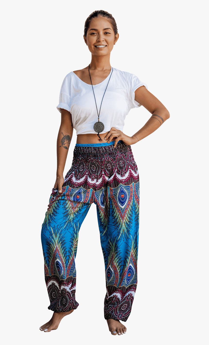 Blue Flare Harem Pants From Bohemian Island - Girl, HD Png Download
