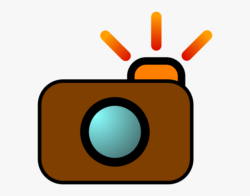 Camera Brown Clip Art At Clker - Camera Clip Art, HD Png Download