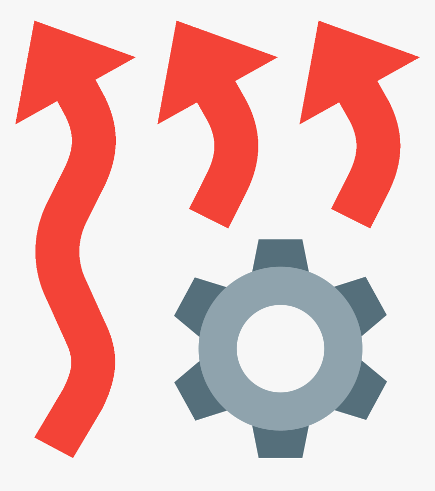 The Icon Resembles Two Squiggly Vertical Arrows That - Squiggly Arrow Red, HD Png Download