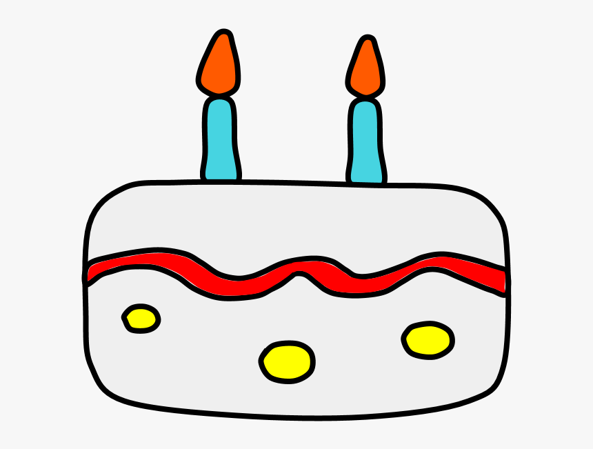 Birthday Cake, Vanilla, White Frosting, Candles, HD Png Download