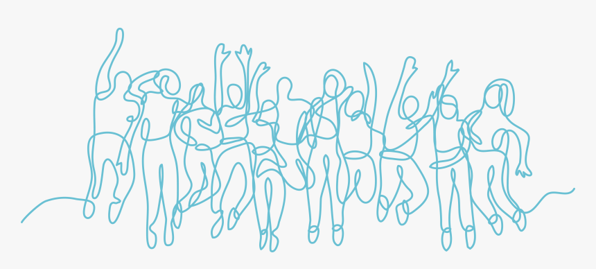 Large Group Of People Drawing, HD Png Download