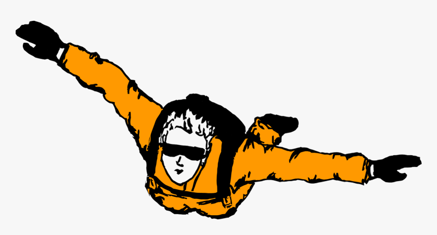 Parachute Clipart Transparent Background - Sky Diver Clipart, HD Png Download