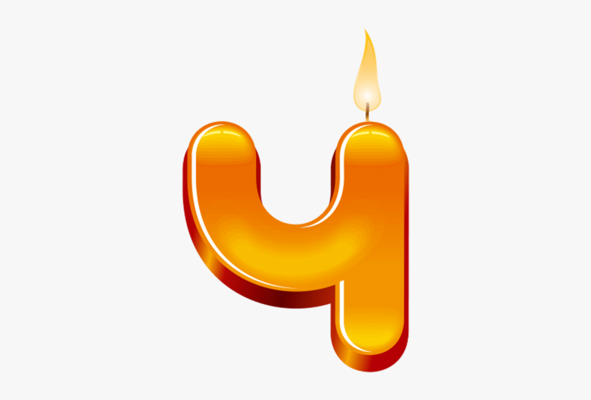 Birthday Candle Number 4 Png Image Free Download Searchpng - Number 4 Candle Png, Transparent Png