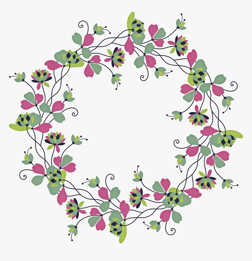 Shabby Chic Floral Wreath By Kisika Graphicriver - Shabby Wreath Transparent Background, HD Png Download