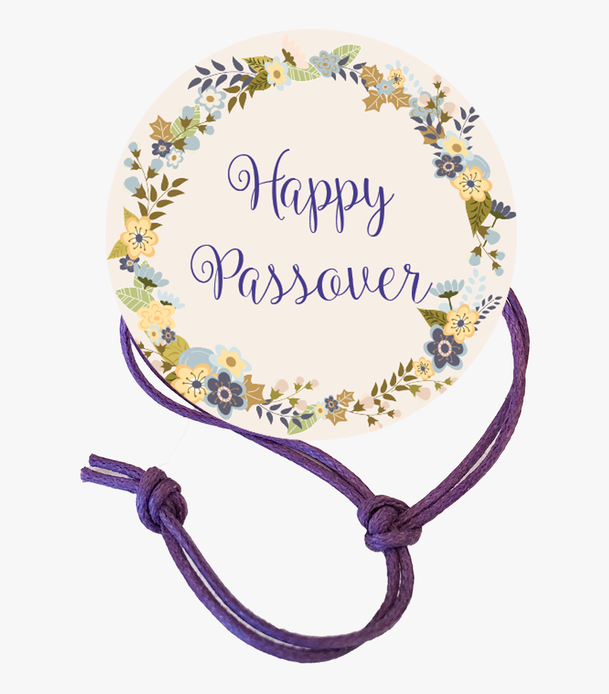 Happy Passover Floral Wreath Napkin Knot Product Image - Wreath, HD Png Download