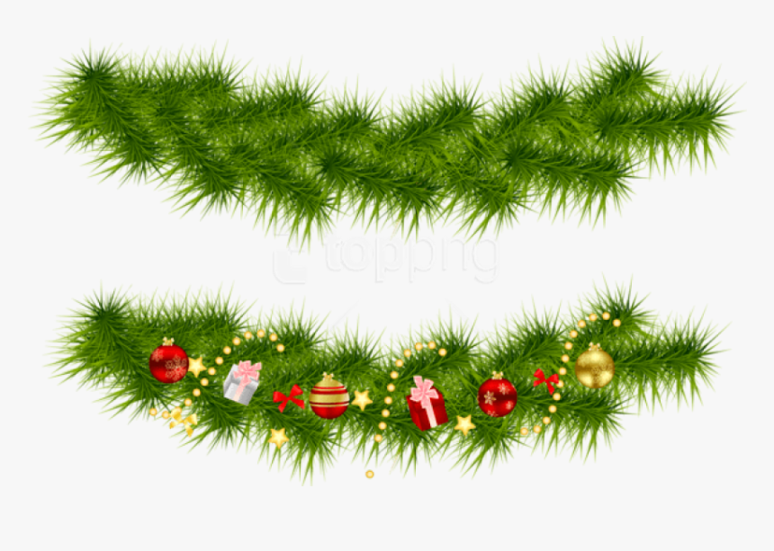 Free Png Transparent Christmas Pine Garlands Png - Christmas Garland Clear Background, Png Download