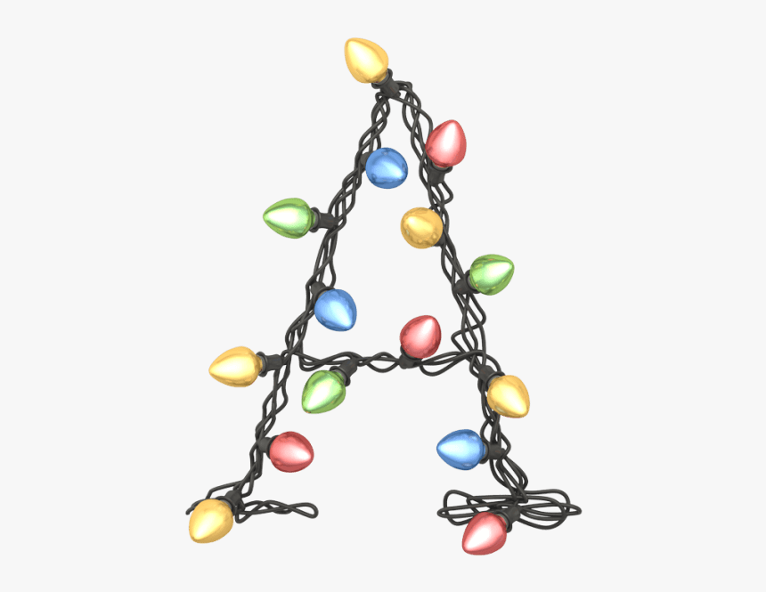 Colorgarland Font Letter A - Christmas Tree, HD Png Download