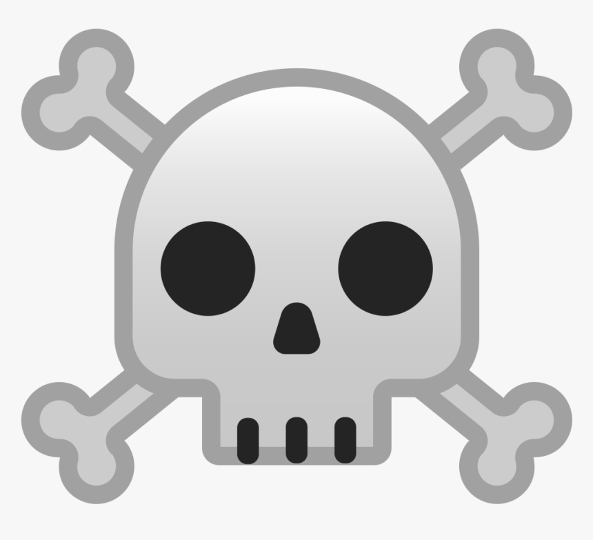 Transparent Skull And Crossbones Clipart - Emoji Caveira, HD Png Download