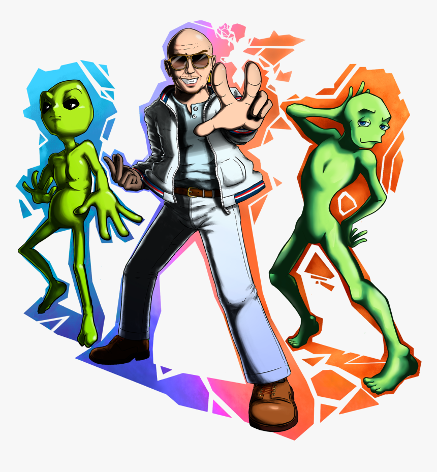 Pitbull And The Aliens, HD Png Download