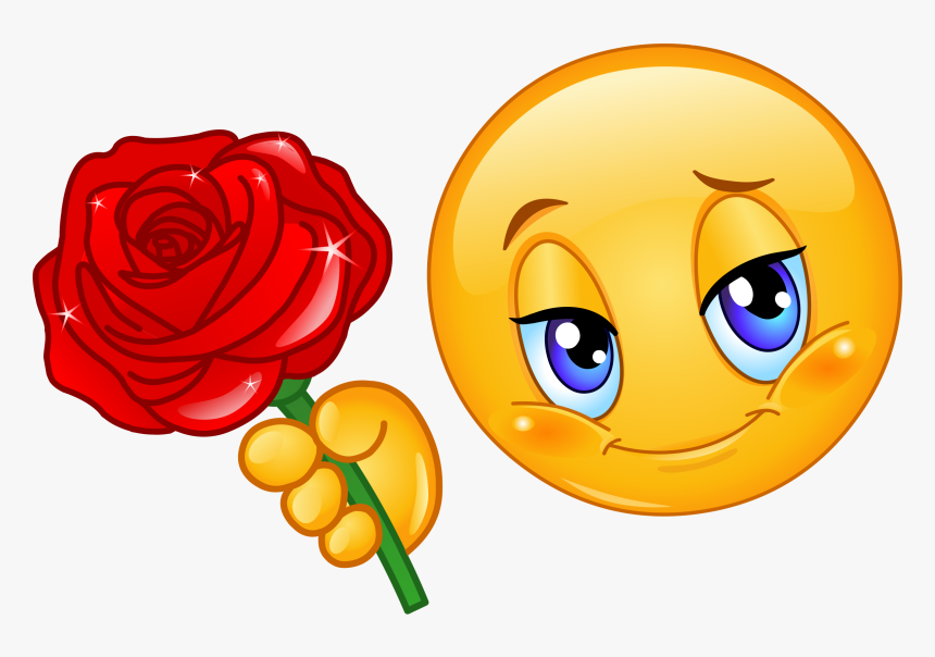 Rose Emoji 91 Decal Emoji With Rose, HD Png Download , Transparent