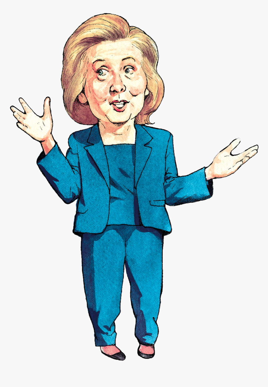 Transparent Hillary Clinton Face Png - Hillary Clinton Body Cartoon, Png Download